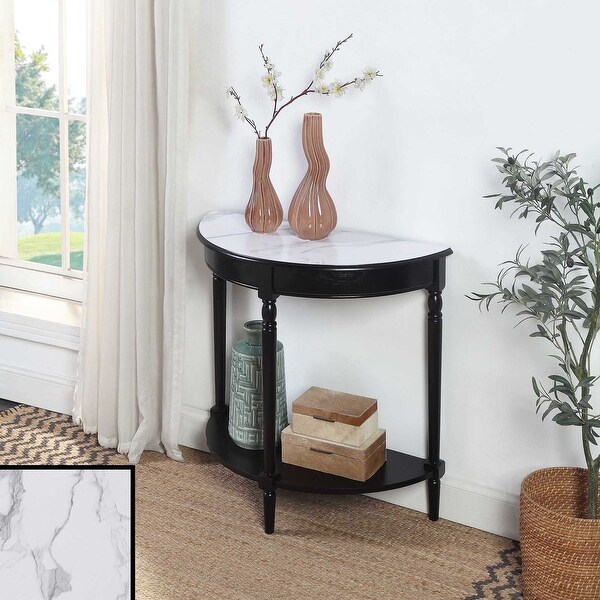 Copper Grove Lantana Half-moon Entryway Table with Lower Shelf