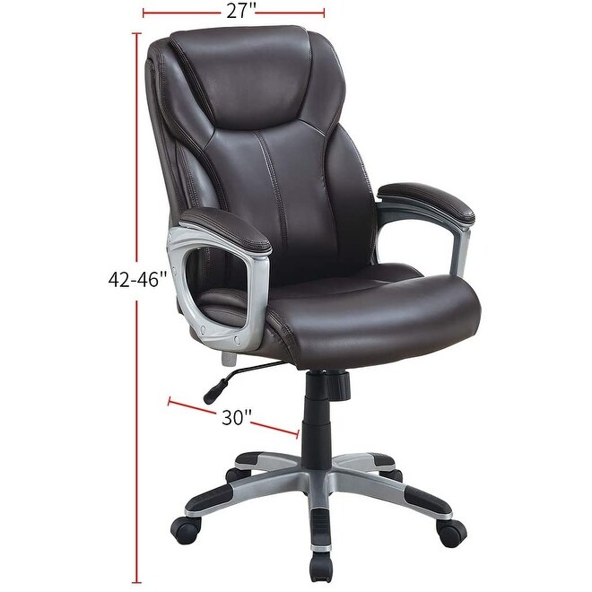 Office High Back Leather Chair Ergonomic Height Adjustable Desk Chair Executive Conference Task Chair with Lumbar Support