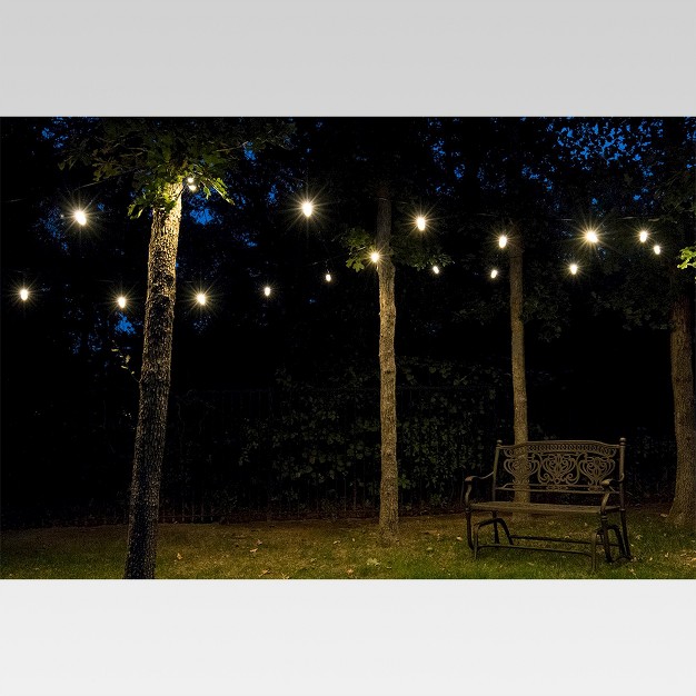 24ct Classic Caf Outdoor String Lights Integrated Led Bulb Black Wire Enbrighten