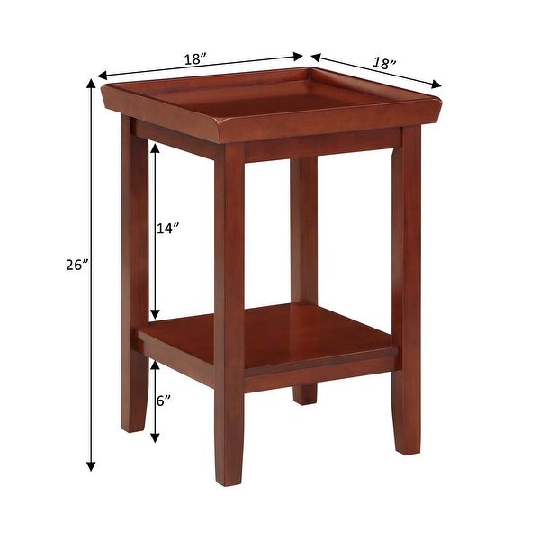 Porch and Den Luxembourg Rubberwood End Table