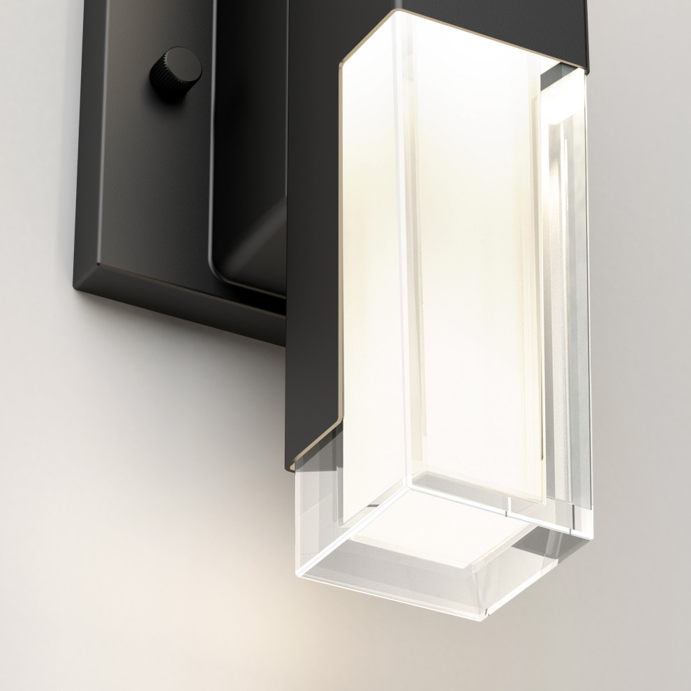 Artika Gemini Outdoor Wall Sconce  Matte Black   Transitional   Outdoor Wall Lights And Sconces   by Artika  Houzz