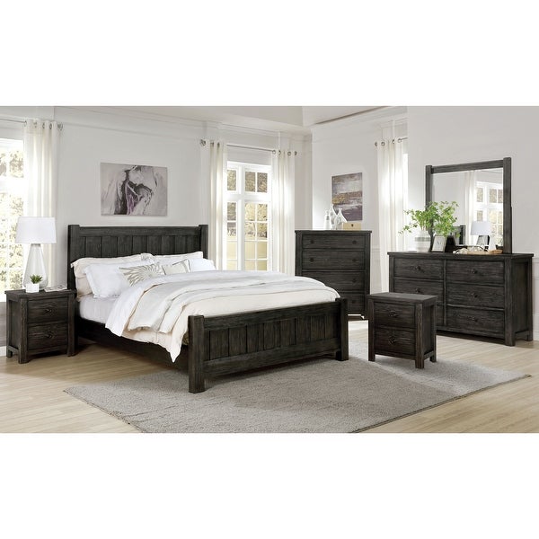 Furniture of America Babbin Rustic Dark Grey 6-piece Bedroom Set - - 35087510