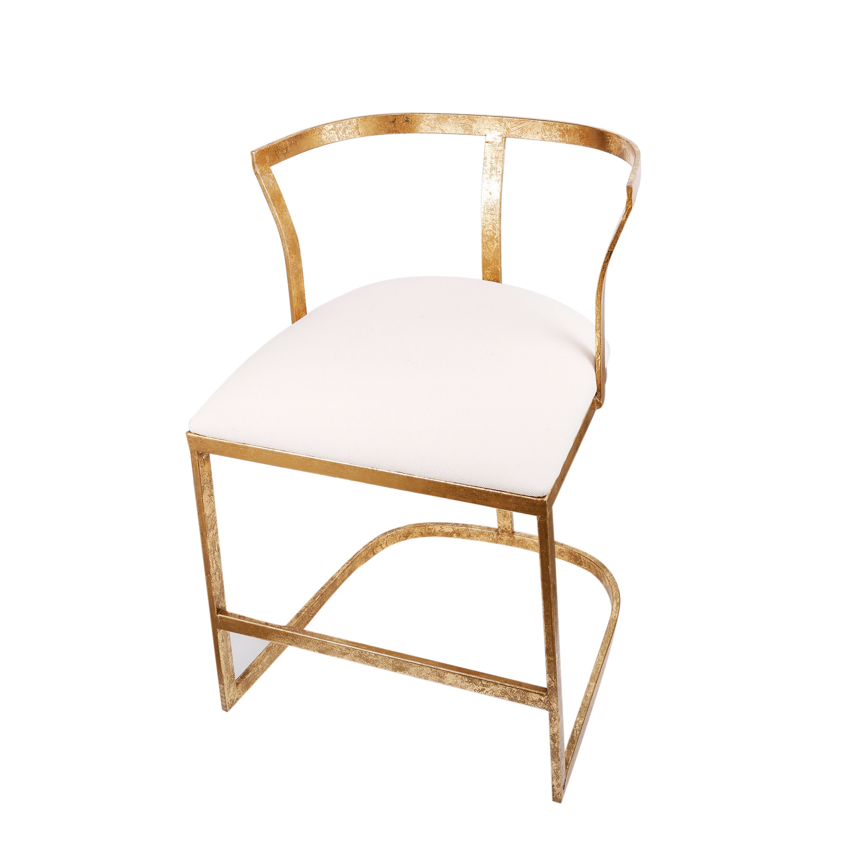 AandB Home Cavendish Gold and White Chair