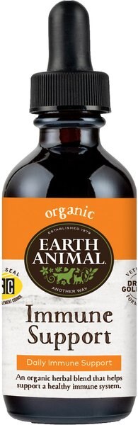 Earth Animal Natural Remedies Immune Support Liquid Homeopathic Immune Supplement for Dogs and Cats， 2-oz bottle