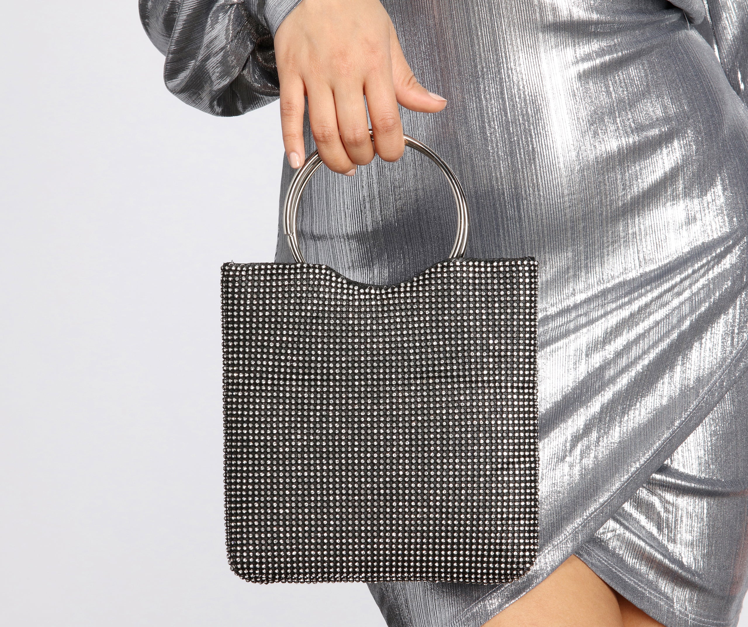 They Don't Know Rhinestone Mesh Tote