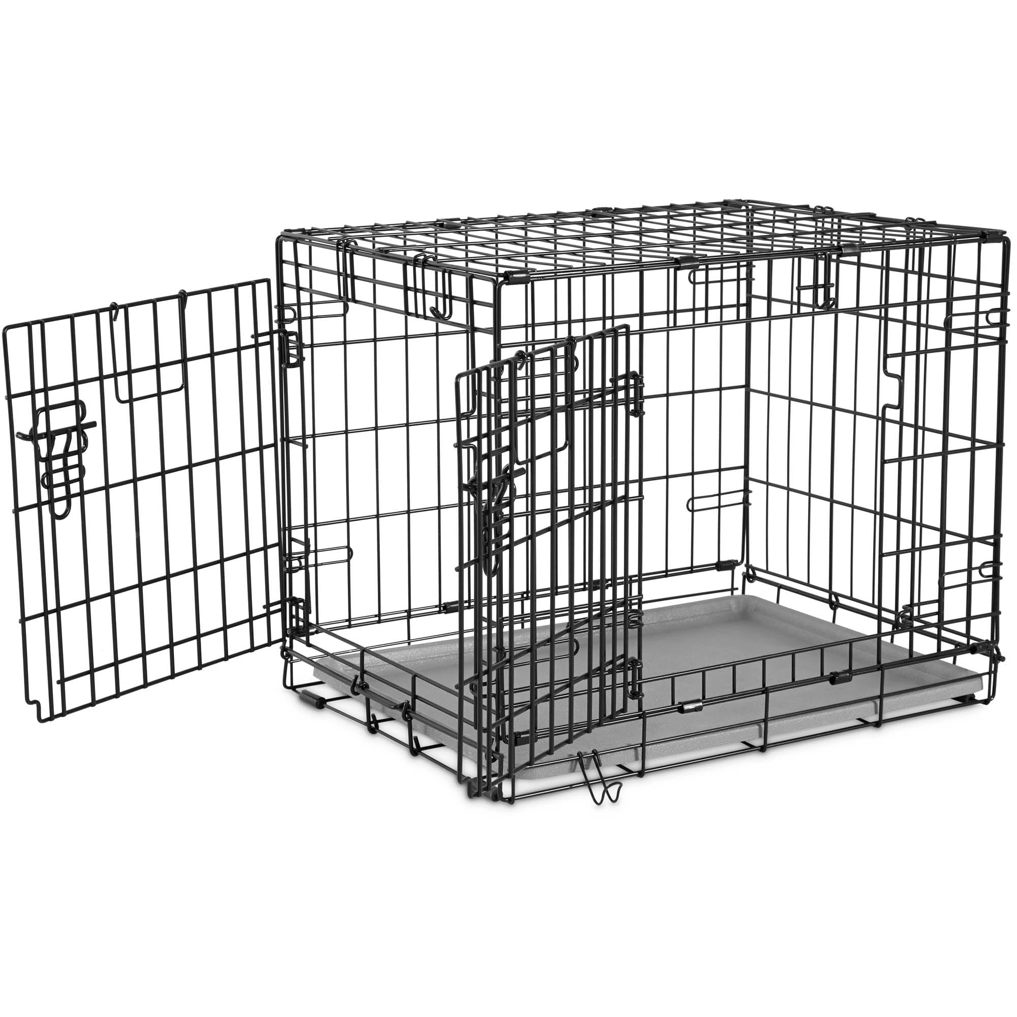 You  Me 2-Door Folding Dog Crate， 36.8