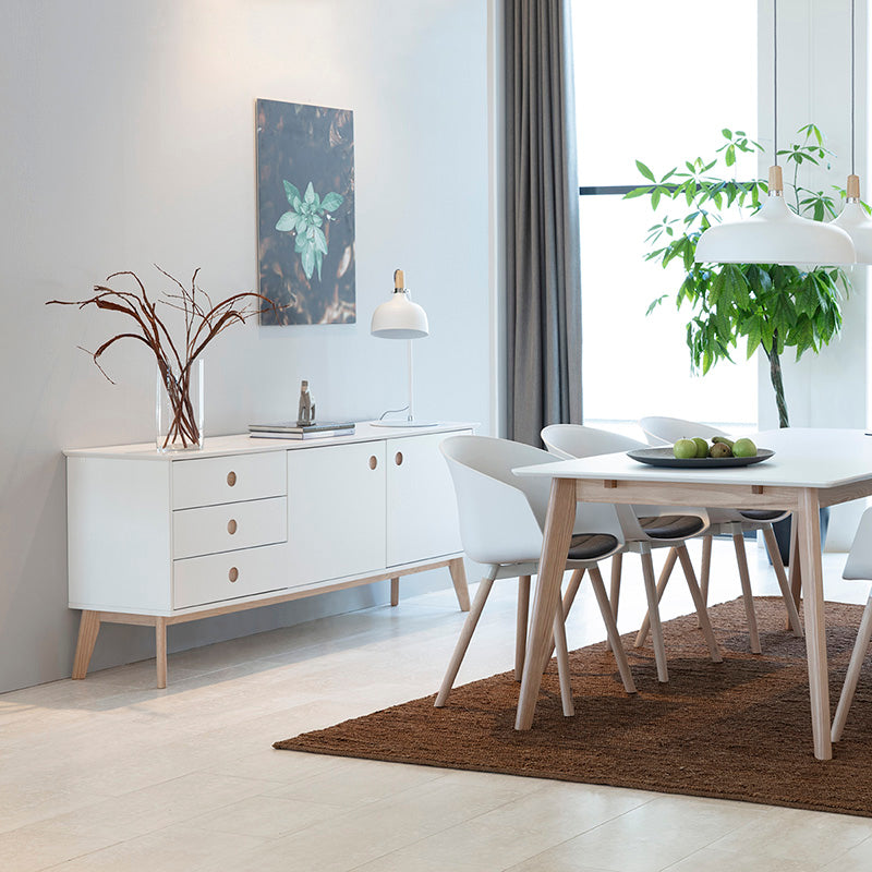 SABINE Sideboard Buffet 180cm - White/Natural