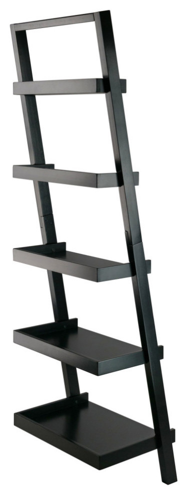 Ergode Bellamy Leaning Shelf  Black   Transitional   Bookcases   by VirVentures  Houzz