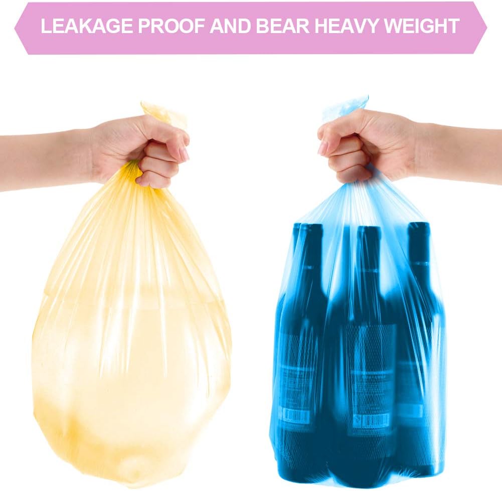 Small Trash Bag, 2.6 Gallon Garbage Bags FORID Bathroom Trash can Liners for Bedroom Home Kitchen 150 Counts 5 Color