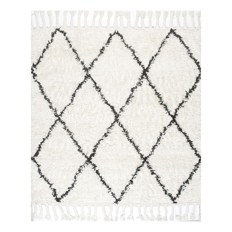 nuLOOM Fez Lattice Shag Wool Rug