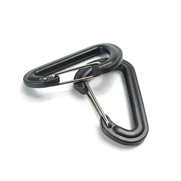 plastics Buckle Keychain Hook Climbing Button Carabiner Shape Camping Hiking Hook Multi Buckle