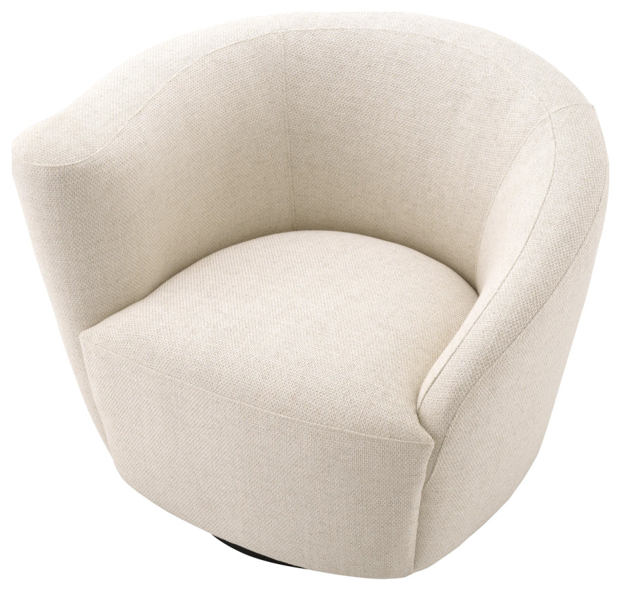 Cream Modular Swivel Chair  Eichholtz Colin   Transitional   Armchairs And Accent Chairs   by Oroa   Distinctive Furniture  Houzz