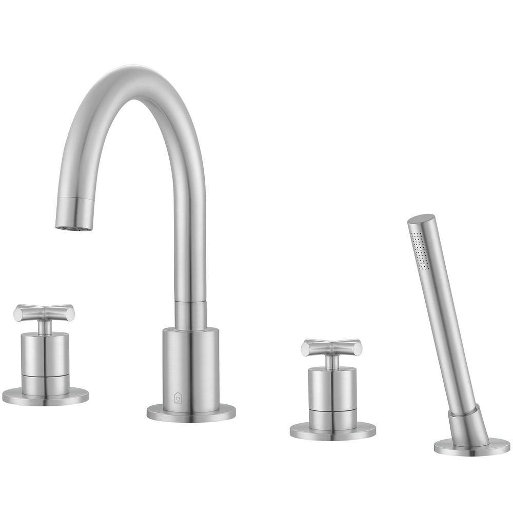 Ancona Ava Bathroom 2-Handle Roman Tub Faucet in Brushed Nickel AN-4390