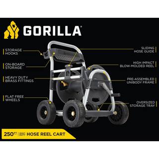 Gorilla 250 ft. Aluminum Heavy-Duty Hose Reel Cart GRC-250G