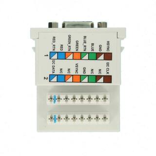 Leviton VGA 110-Termination Multimedia Outlet System (MOS) PC Module White 41295-VPW