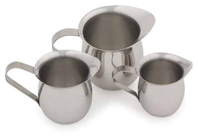 3Pc Royal ROY BE 8 Stainless Steel Bell Creamer 8 oz.