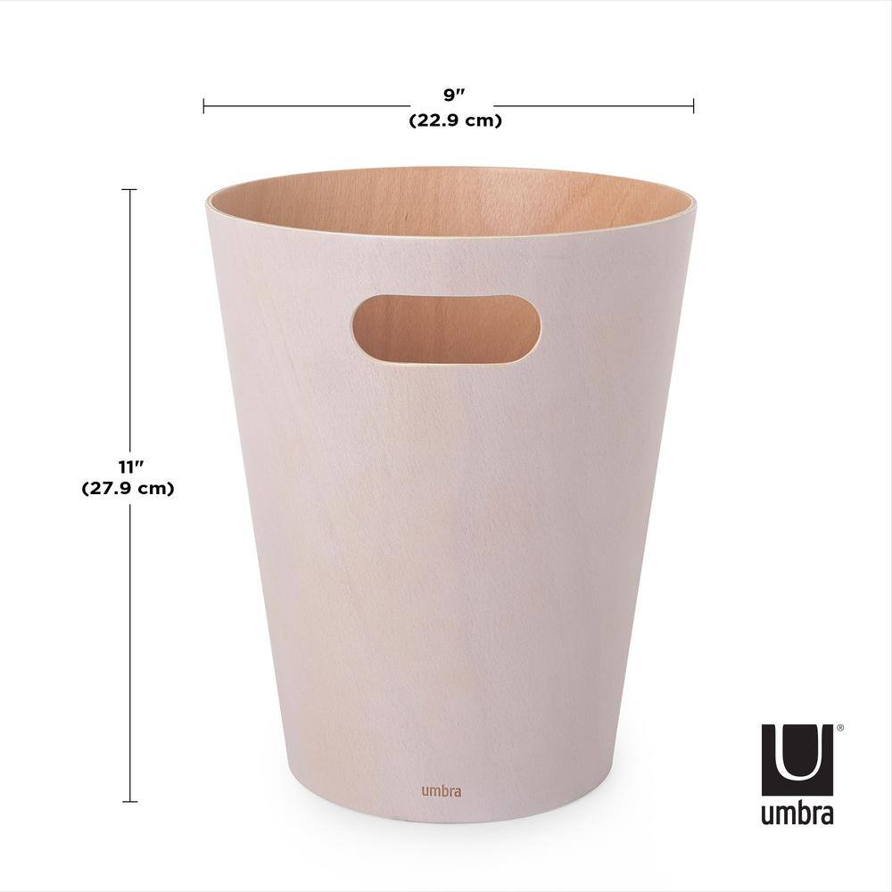 Umbra Woodrow 2.25 gal. Wood Waste Basket 082780-668