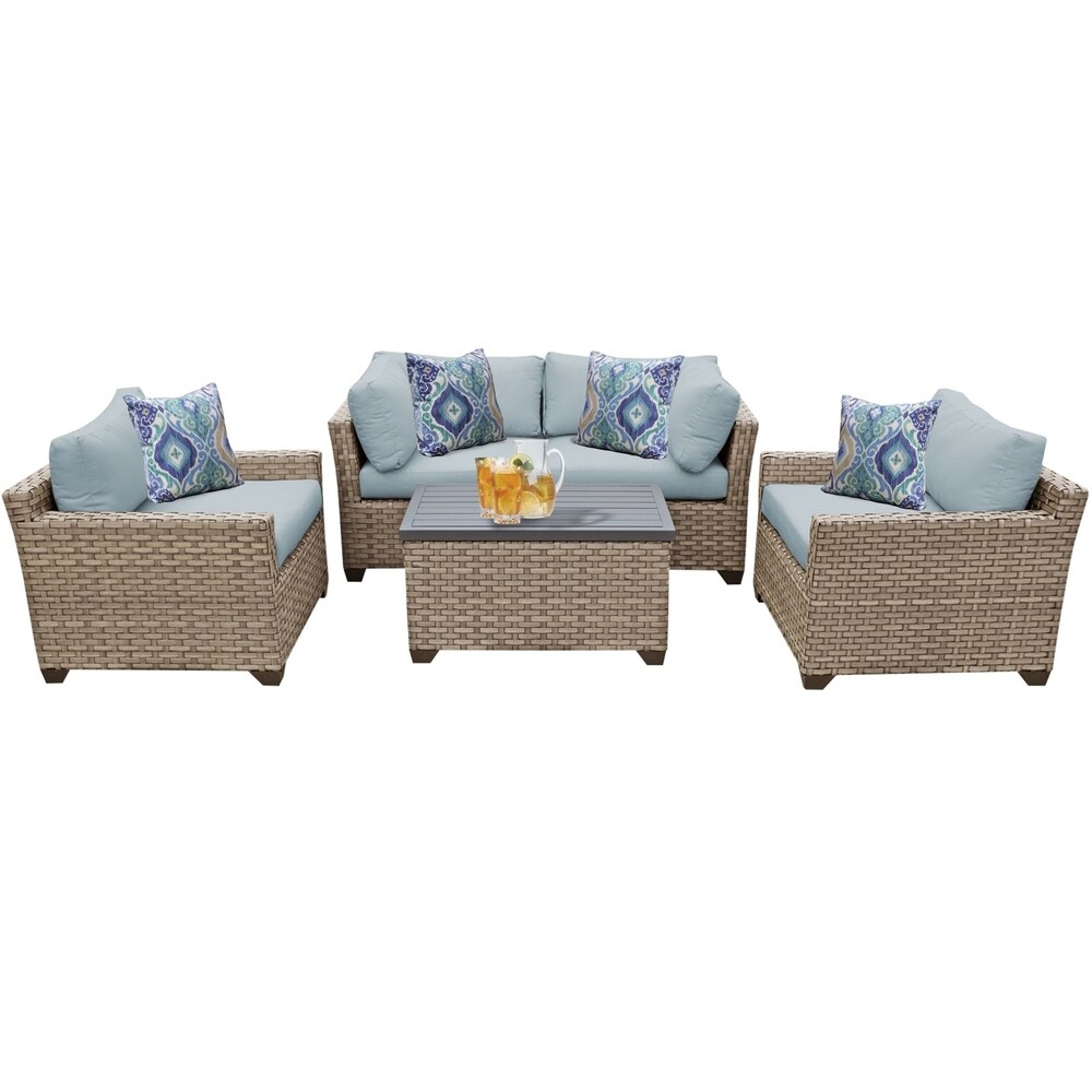 Monterey 5 Piece Outdoor Wicker Patio Furniture Set 05b