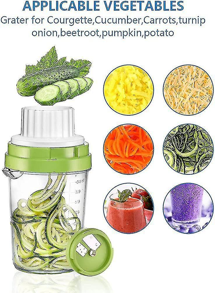 8 In 1 Spiral Vegetable Cutter Manual Multifunctional Vegetable Spiralizer Heilwiy Gift