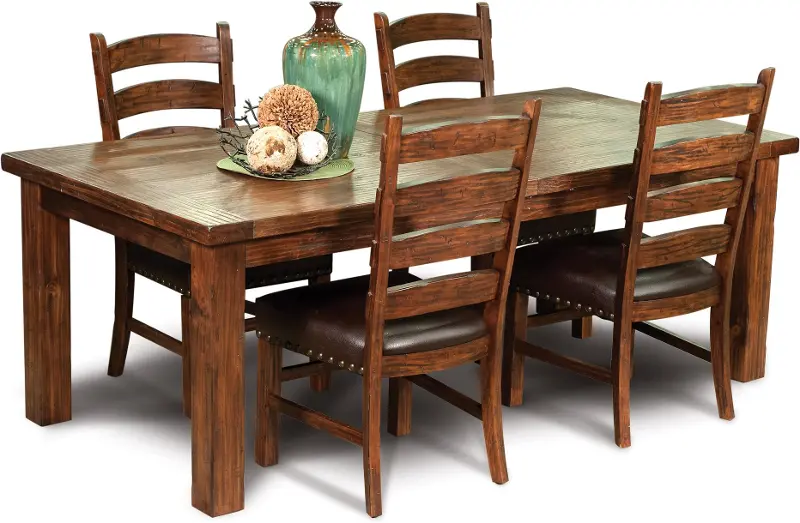 Brown Mission 5 Piece Dining Room Set - Chambers Creek