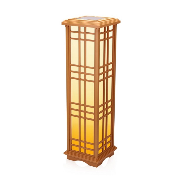 3pk Solar Led Zen Outdoor Lantern Bundle With Amber white Light Techko Maid