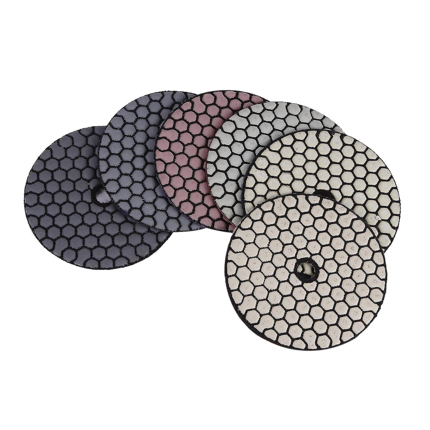 6 Pcs 100 Mm Dry Polishing Pad 4 Inch Sharp Type Diamond Polishing Pads For Granite Marble Sanding