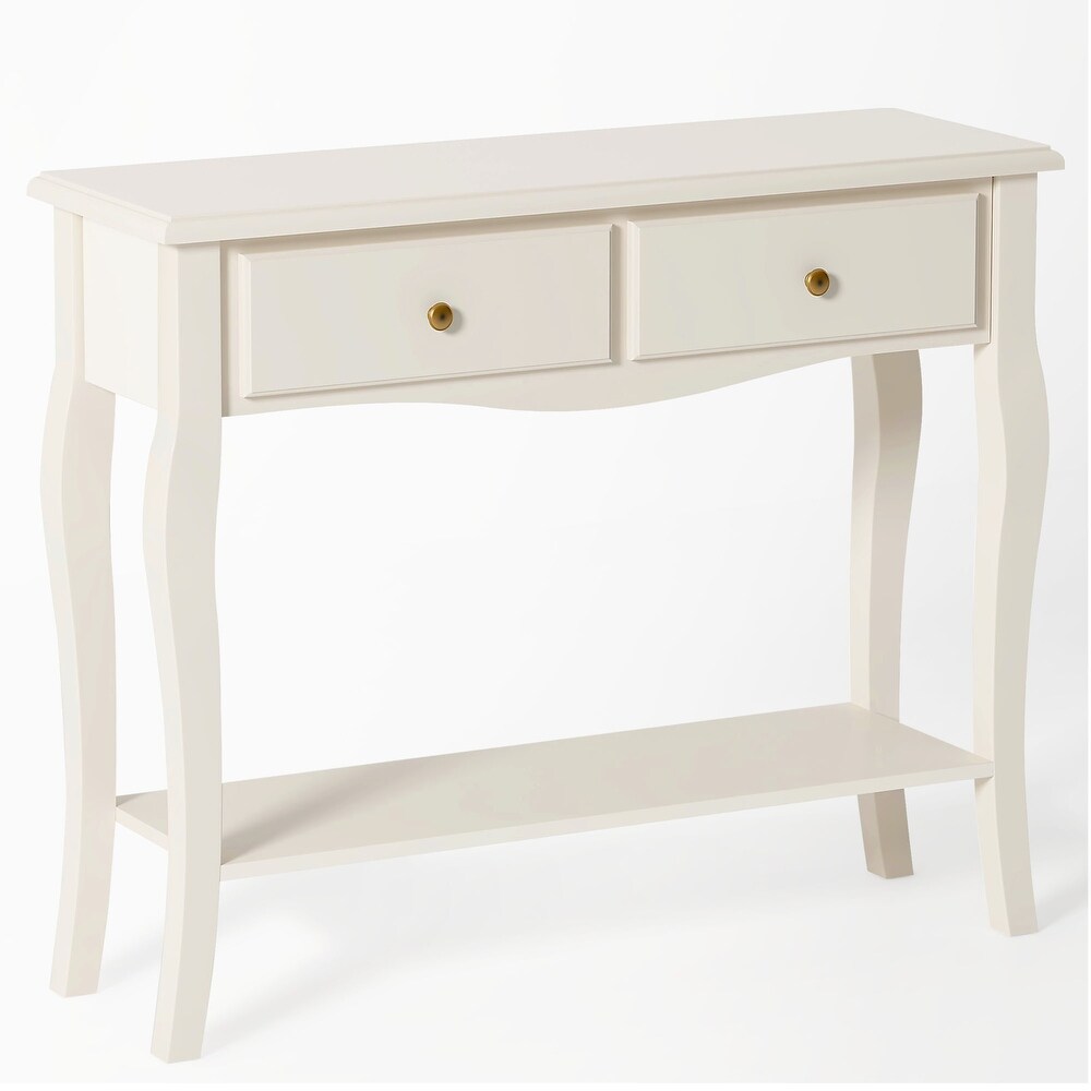 SOGES White Console Table for Hallway Narrow Sofa Table