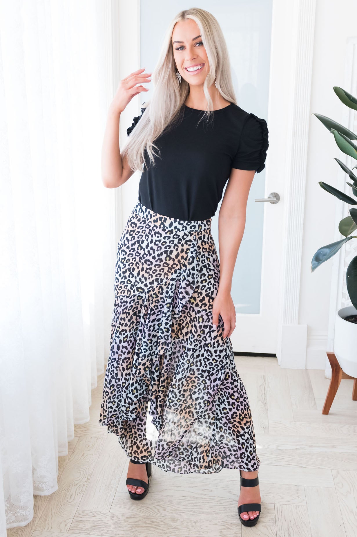 Such A Delight Modest Ruffle Skirt