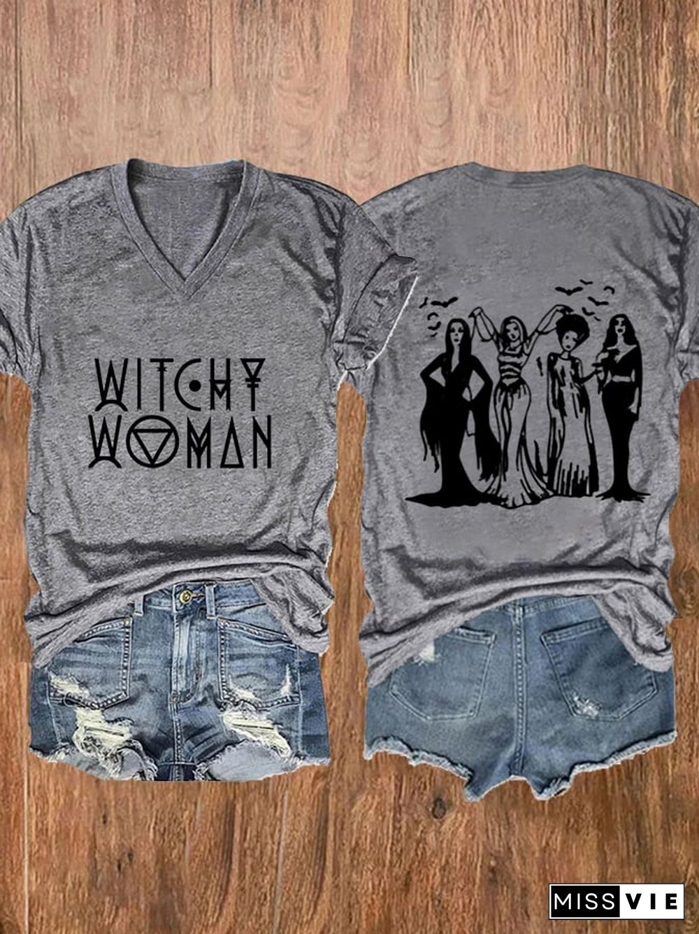 Women's Witchy Woman Print Casual T-Shirt