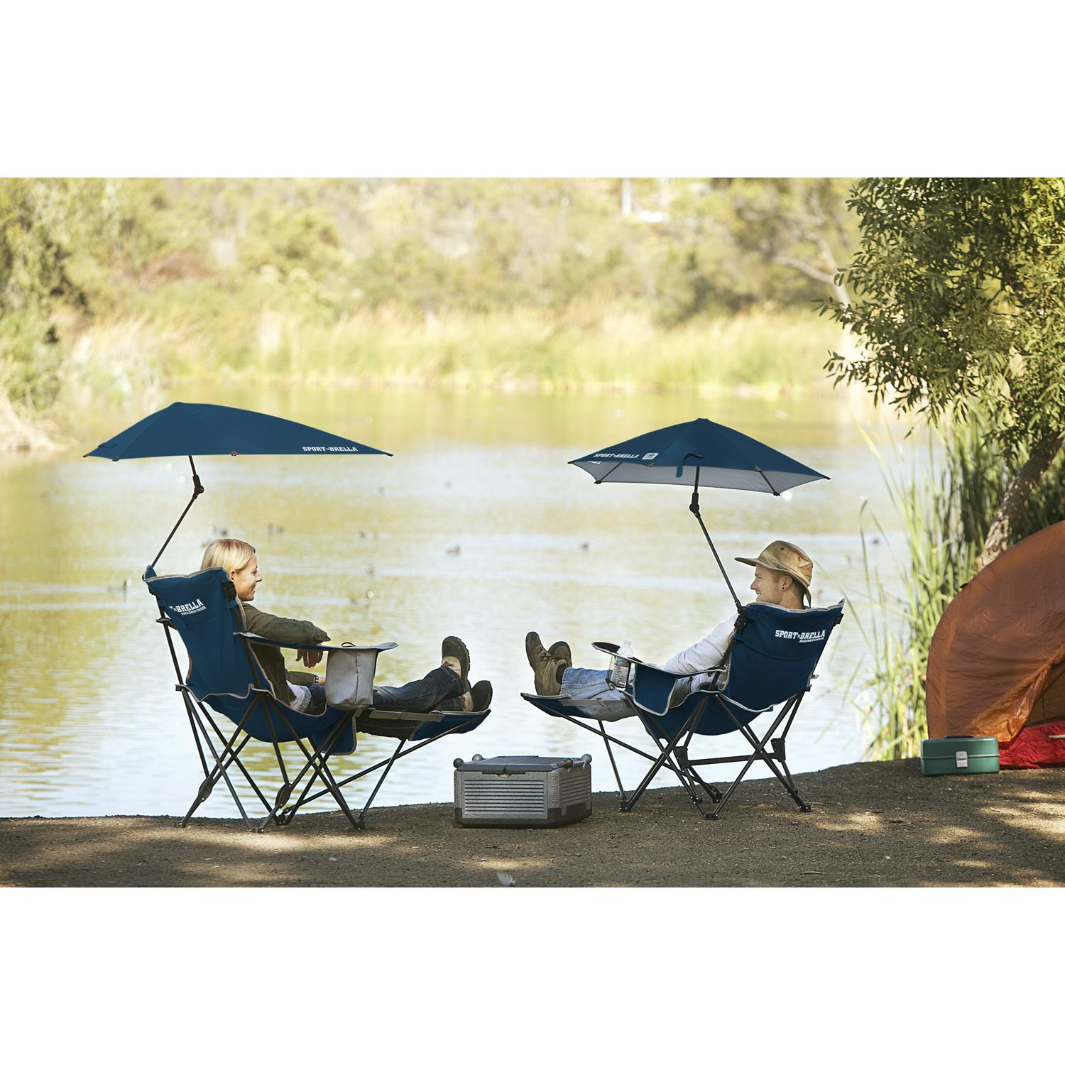 SportBrella Camping Chair Blue  Crowdfused