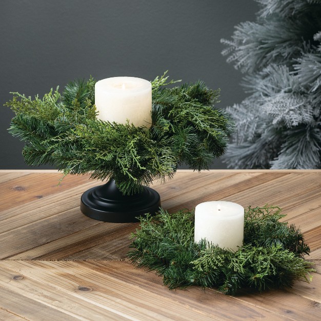 12 quot h Sullivans Lush Douglas Fir Christmas Mini Wreath Green