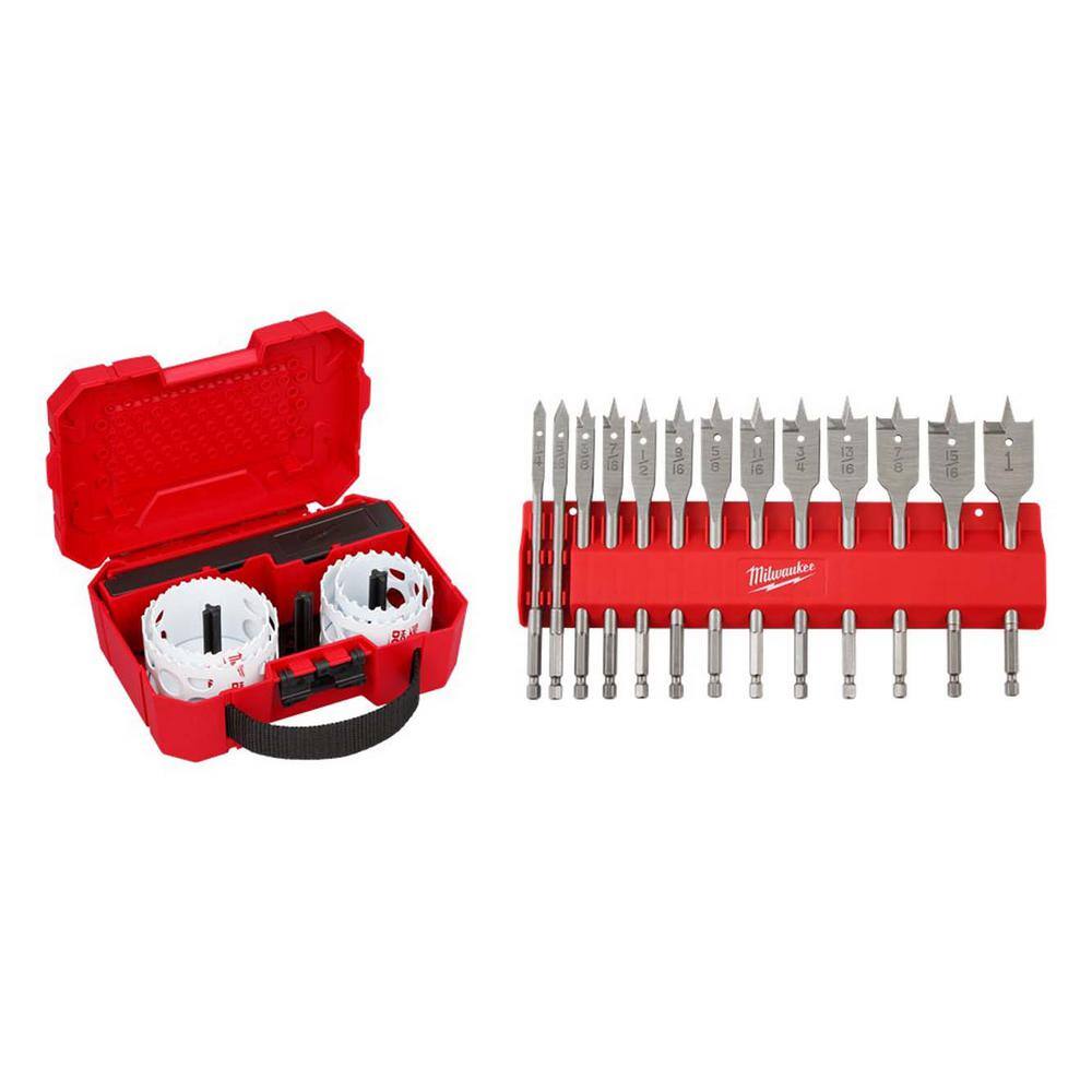 MW Hole Dozer Bi Metal Hole Saw Kit with High Speed Wood Spade Bit Set (20-Piece) 49-22-4038-48-27-1520