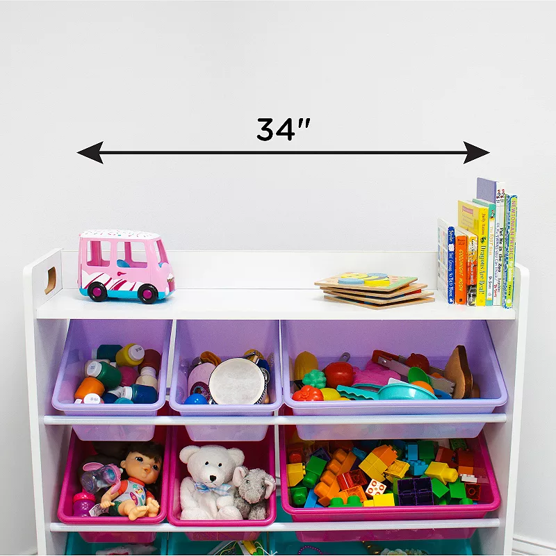 Humble Crew 9-Bin Toy Organizer with Shelf