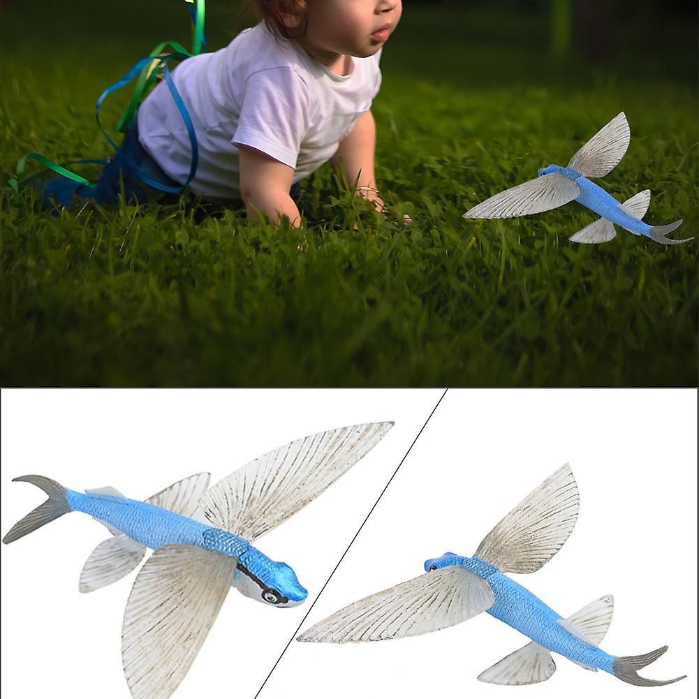 Solid Plastic Flying Fish Figurine Ocean Animal Model Kid Children Educational Toys