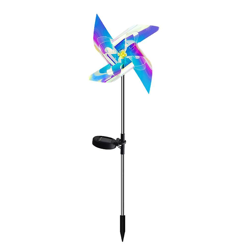 Solar Wind Spinner Garden Led Solar Powered Stake Pinwheels Light Outdoor Decorative Lawn Lighting Copper Wire Lamp