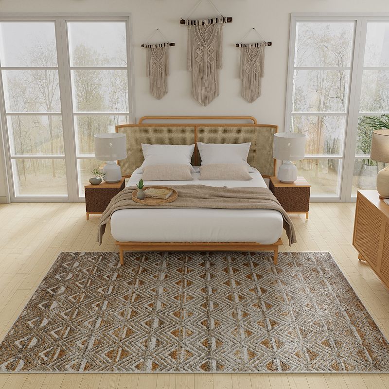 Loomaknoti Loomaknoti Alanzo Alemza Beige Area Rug