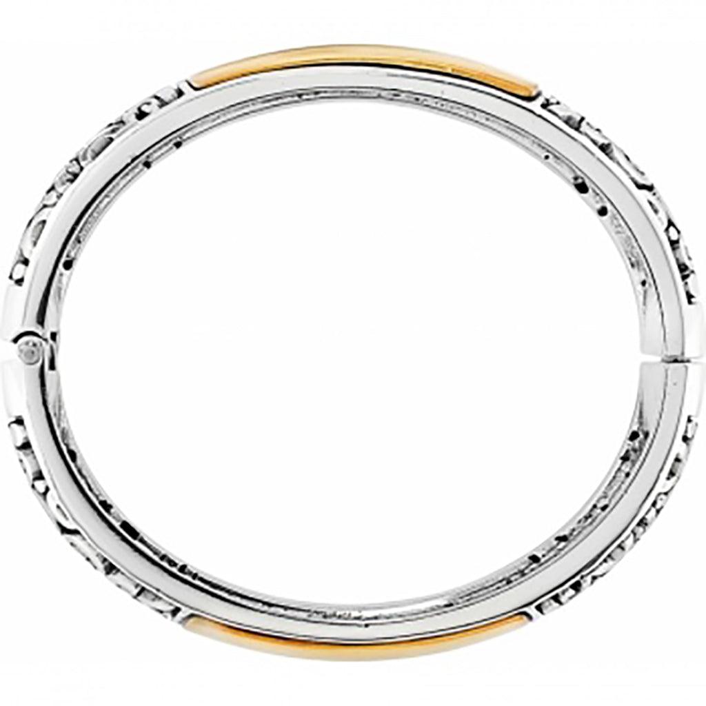 Brighton  Catania Hinged Bangle in Silver and Gold