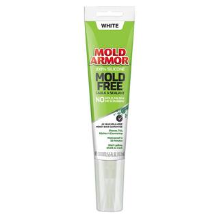 Mold Armor 5.5 oz. White Mold Free Silicone Kitchen and Bath Caulk and Sealant FG573