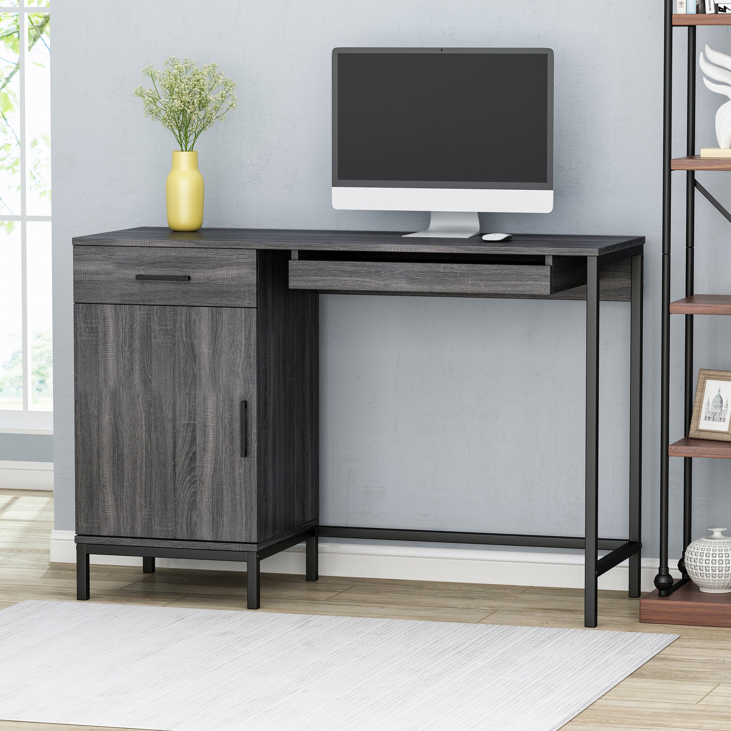 Jeanie Contemporary Faux Wood Computer Desk