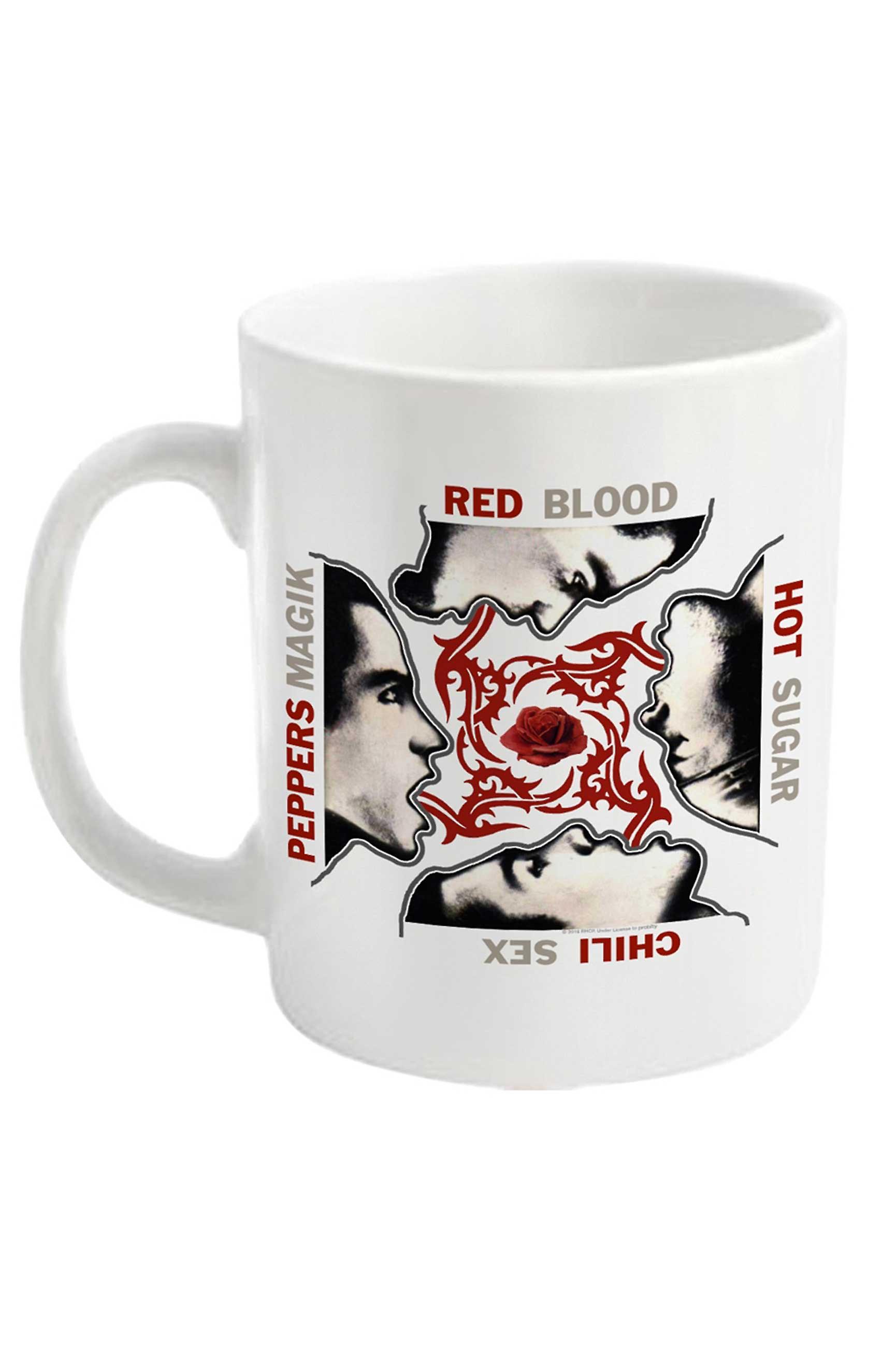 Red Hot Chili Peppers Mug Blood Sugar Sex Magik Band Logo new Official White Boxed