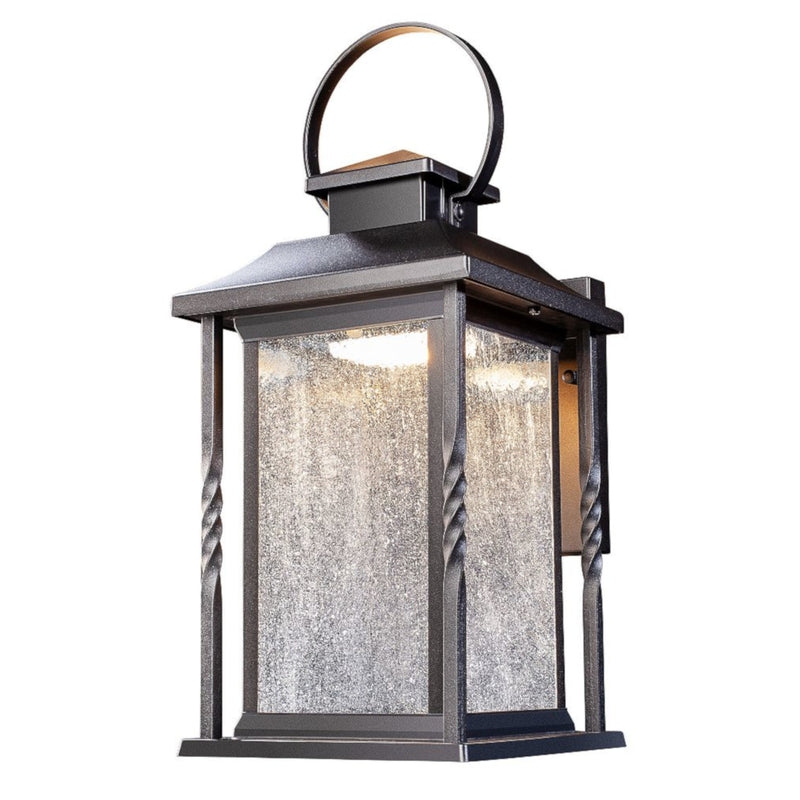 WALL LANTERN BLK LED 1PK