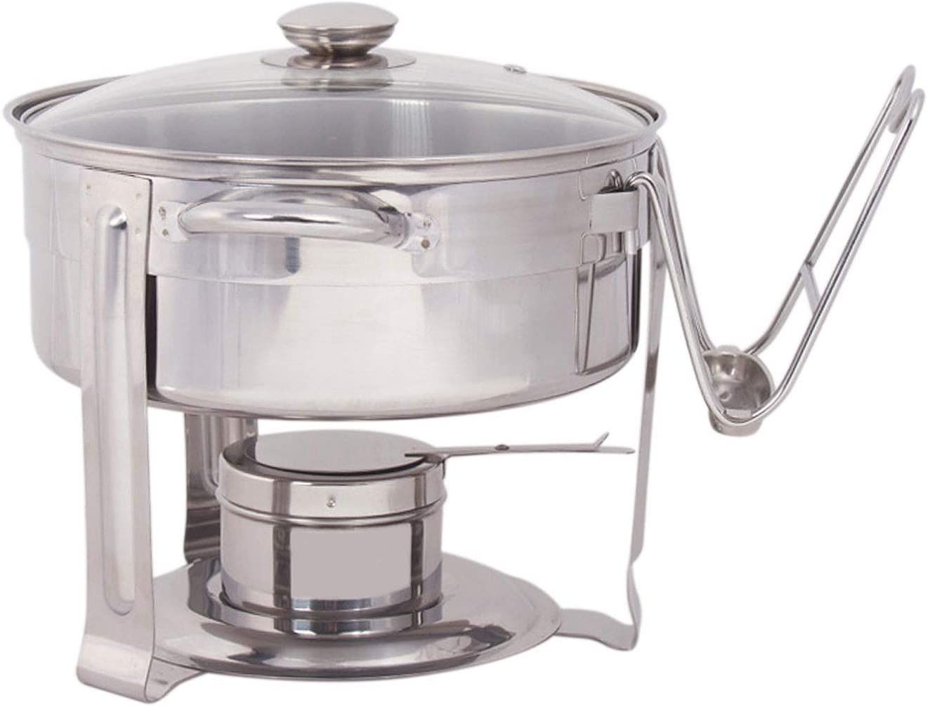 Oster Sanger Field 6-Piece 4.5 Quart Round Stainless Steel Chafing Dish Set