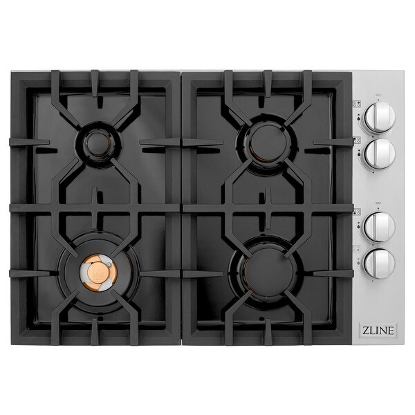 ZLINE Dropin Gas Stovetop with Gas Brass Burners