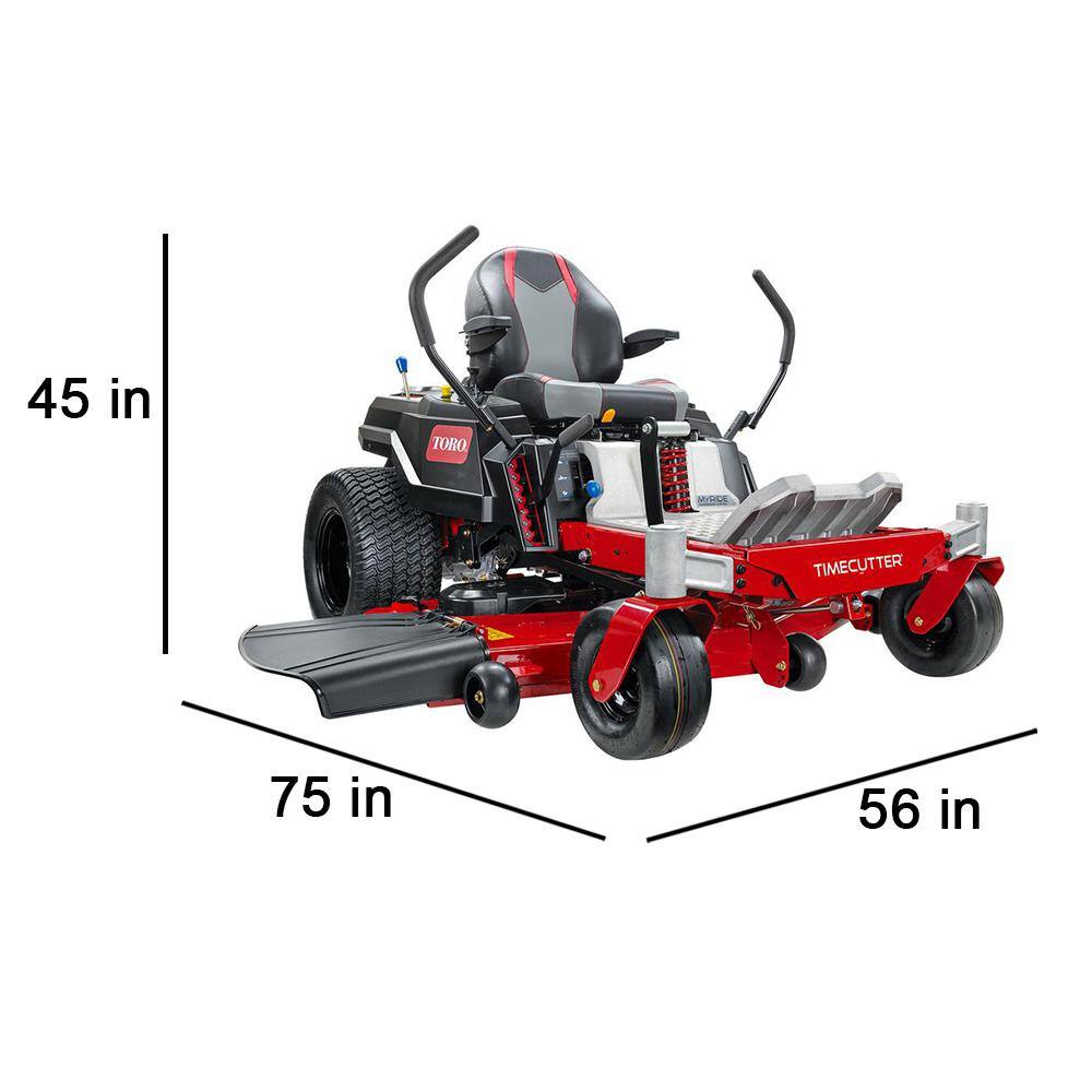 Toro 50 in. 23 HP TimeCutter IronForged Deck Kawasaki V-Twin Gas Dual Hydrostatic Zero Turn Riding Mower with MyRIDE 75759