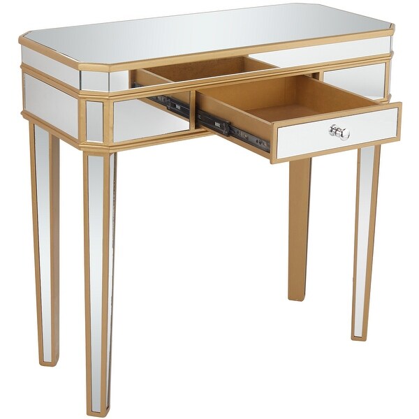 Gold Glass Glam Console Table - 32 x 15 x 31