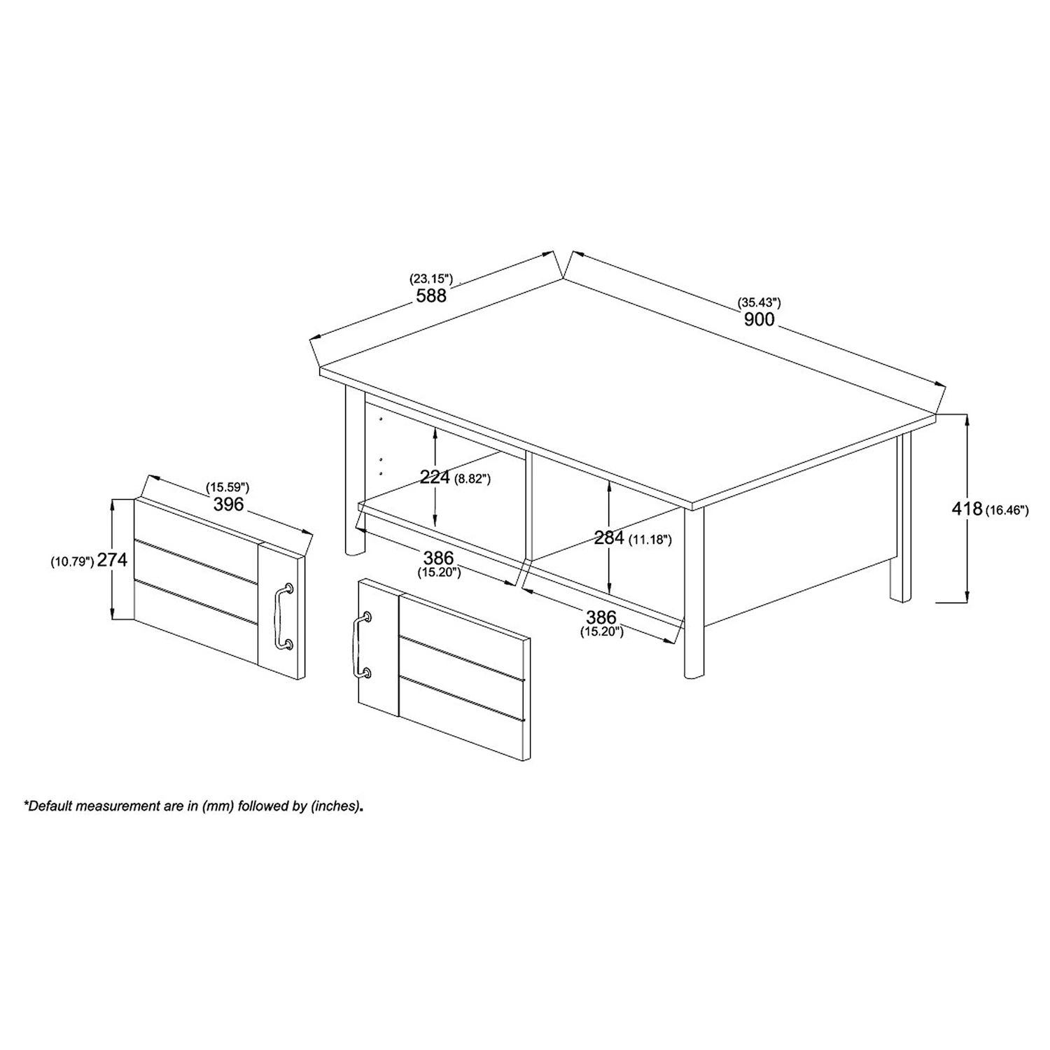 Baxton Studio Vaughan Coffee Table