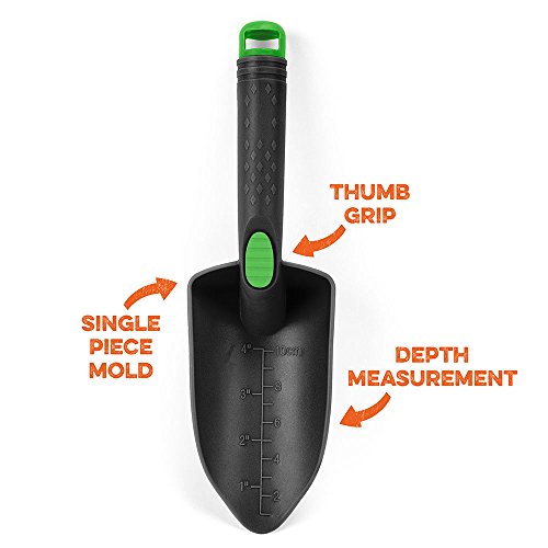 Grizzly Peak Ultra Lightweight 11" Backpacker's Trowel, Black & Green