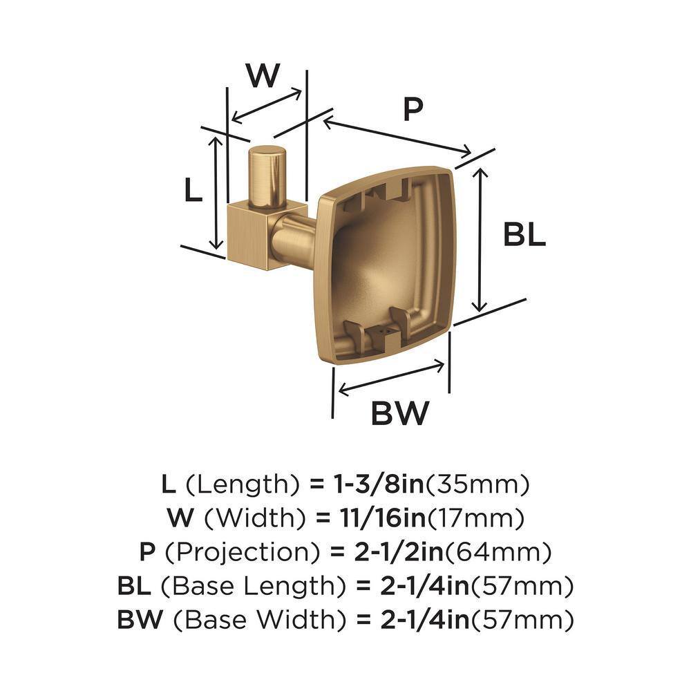 Amerock Stature Single Robe Hook in Champagne Bronze BH36090CZ