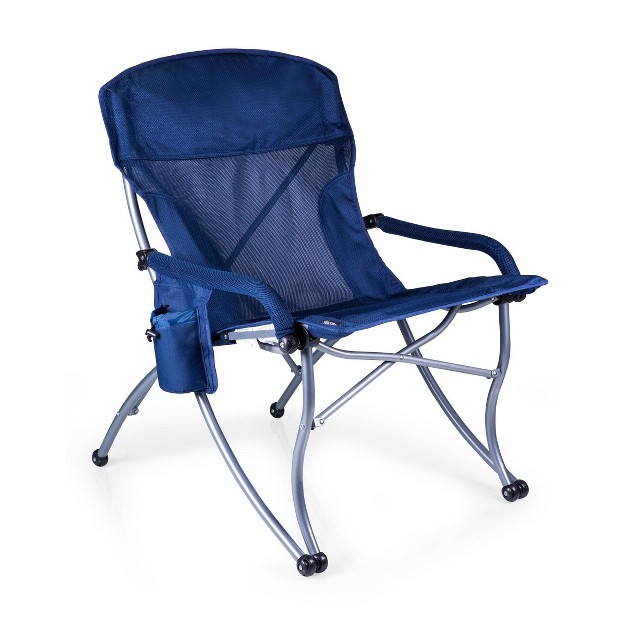 Picnic Time Camp Chair With Carrying Case Xl Navy Blue