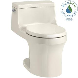 KOHLER San Souci 1-piece 1.28 GPF Single Flush Round Toilet in Biscuit K-4007-96